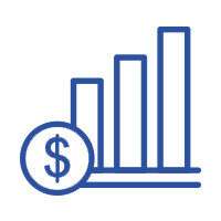 Bar Graph Growing with money